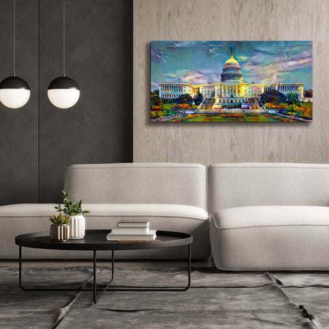 Image of 'Washington United States Capitol' by Pedro Gavidia, Canvas Wall Art,60 x 30