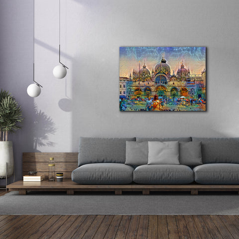 Image of 'Venice Italy Patriarchal Cathedral Basilica of Saint Mark' by Pedro Gavidia, Canvas Wall Art,54 x 40
