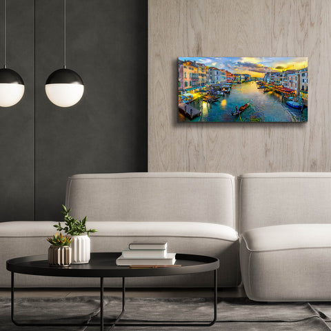 Image of 'Venice Italy Grand Canal' by Pedro Gavidia, Canvas Wall Art,40 x 20