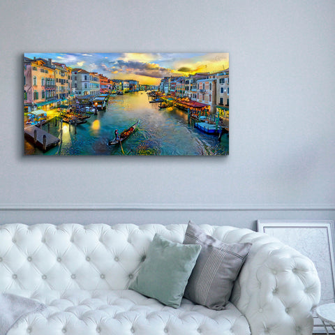 Image of 'Venice Italy Grand Canal' by Pedro Gavidia, Canvas Wall Art,60 x 30