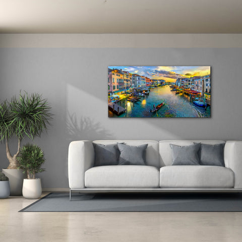 Image of 'Venice Italy Grand Canal' by Pedro Gavidia, Canvas Wall Art,60 x 30