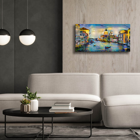 Image of 'Venice Italy Grand Canal and La Salute' by Pedro Gavidia, Canvas Wall Art,40 x 20