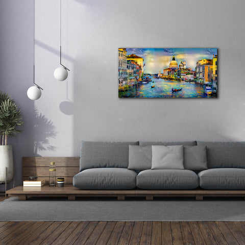 Image of 'Venice Italy Grand Canal and La Salute' by Pedro Gavidia, Canvas Wall Art,60 x 30