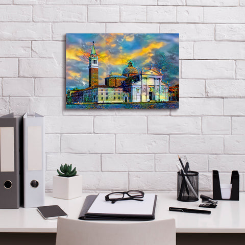 Image of 'Venice Italy Church of San Giorgio Maggiore' by Pedro Gavidia, Canvas Wall Art,18 x 12
