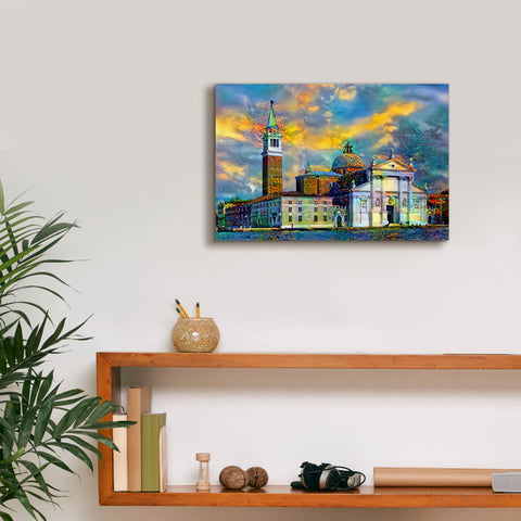 Image of 'Venice Italy Church of San Giorgio Maggiore' by Pedro Gavidia, Canvas Wall Art,18 x 12