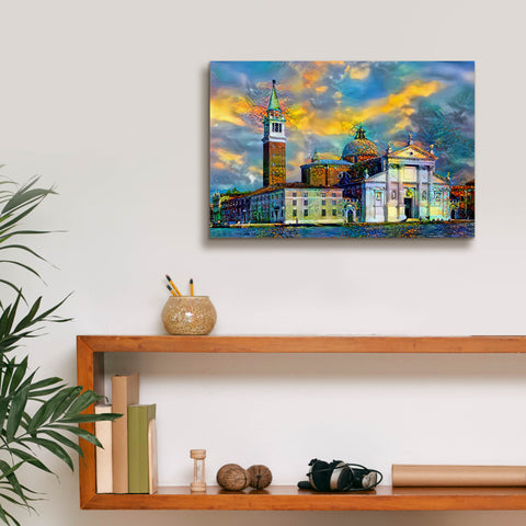 Image of 'Venice Italy Church of San Giorgio Maggiore' by Pedro Gavidia, Canvas Wall Art,18 x 12