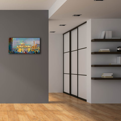 Image of 'Vatican City Saint Peter Basilica' by Pedro Gavidia, Canvas Wall Art,40 x 20