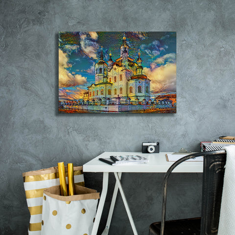 Image of 'Tyumen Russia Church of Zechariah and Elizabeth in Tobolsk' by Pedro Gavidia, Canvas Wall Art,26 x 18