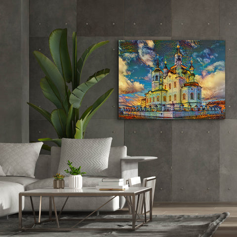 Image of 'Tyumen Russia Church of Zechariah and Elizabeth in Tobolsk' by Pedro Gavidia, Canvas Wall Art,54 x 40