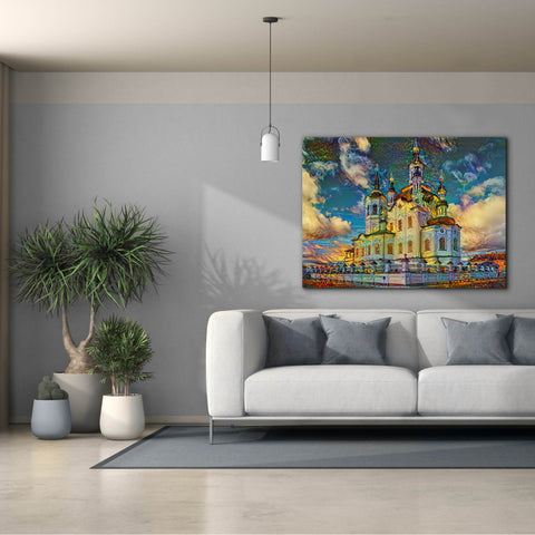 Image of 'Tyumen Russia Church of Zechariah and Elizabeth in Tobolsk' by Pedro Gavidia, Canvas Wall Art,54 x 40