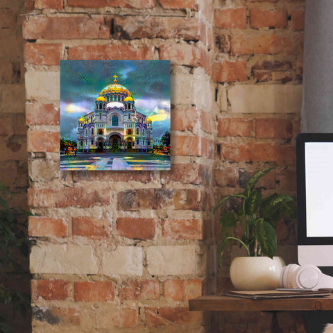 Image of 'Saint Petersburg Russia Naval cathedral of Saint Nicholas in Kronstadt' by Pedro Gavidia, Canvas Wall Art,12 x 12