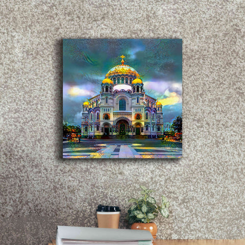 Image of 'Saint Petersburg Russia Naval cathedral of Saint Nicholas in Kronstadt' by Pedro Gavidia, Canvas Wall Art,18 x 18