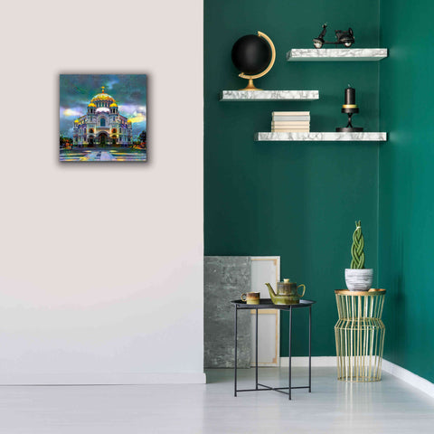 Image of 'Saint Petersburg Russia Naval cathedral of Saint Nicholas in Kronstadt' by Pedro Gavidia, Canvas Wall Art,18 x 18
