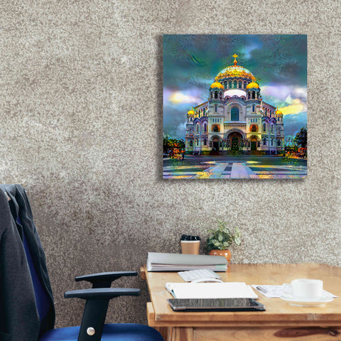 Image of 'Saint Petersburg Russia Naval cathedral of Saint Nicholas in Kronstadt' by Pedro Gavidia, Canvas Wall Art,26 x 26