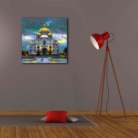 Image of 'Saint Petersburg Russia Naval cathedral of Saint Nicholas in Kronstadt' by Pedro Gavidia, Canvas Wall Art,26 x 26