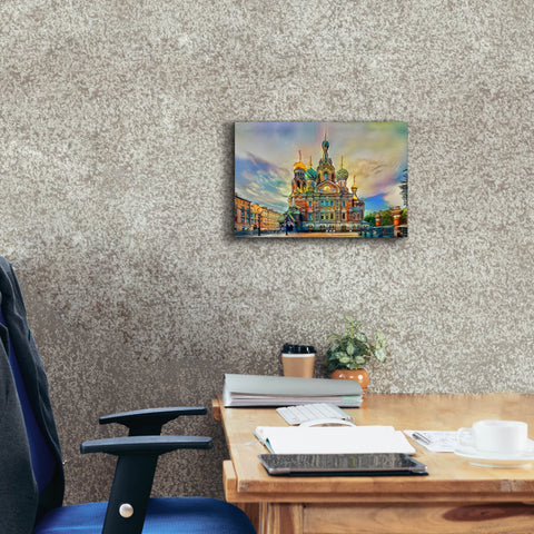 Image of 'Saint Petersburg Russia Church of the Savior on Spilled Blood Ver2' by Pedro Gavidia, Canvas Wall Art,18 x 12