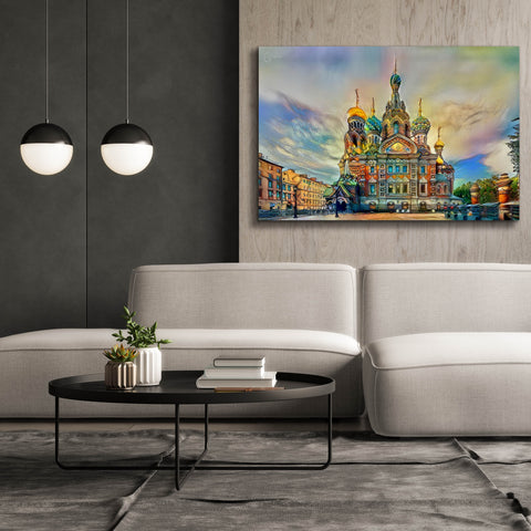 Image of 'Saint Petersburg Russia Church of the Savior on Spilled Blood Ver2' by Pedro Gavidia, Canvas Wall Art,60 x 40