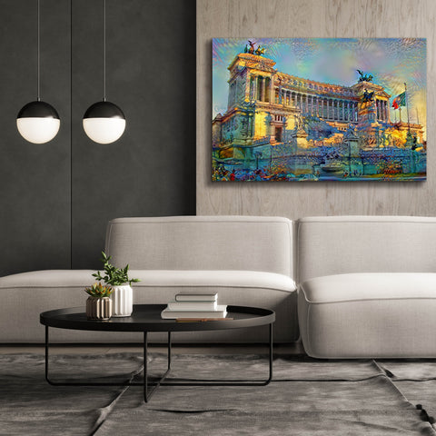 Image of 'Rome Italy Victor Emmanuel II National Monument' by Pedro Gavidia, Canvas Wall Art,60 x 40