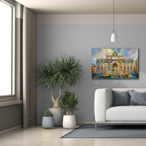 Image of 'Rome Italy Trevi Fountain' by Pedro Gavidia, Canvas Wall Art,40 x 26