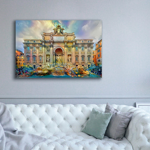 Image of 'Rome Italy Trevi Fountain' by Pedro Gavidia, Canvas Wall Art,60 x 40