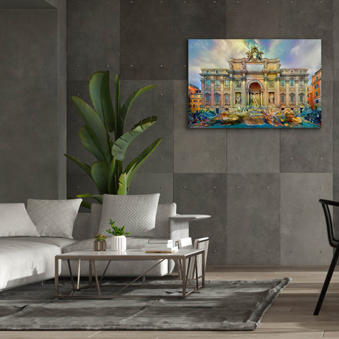 Image of 'Rome Italy Trevi Fountain' by Pedro Gavidia, Canvas Wall Art,60 x 40
