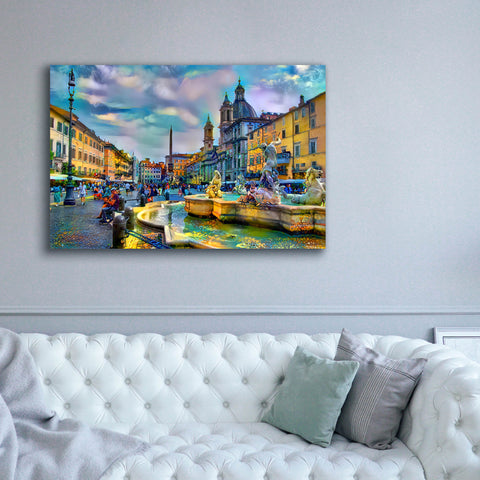 Image of 'Rome Italy Piazza Navona' by Pedro Gavidia, Canvas Wall Art,60 x 40