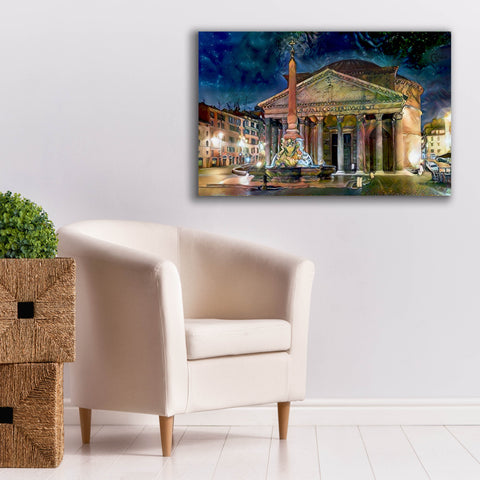 Image of 'Rome Italy Pantheon' by Pedro Gavidia, Canvas Wall Art,40 x 26