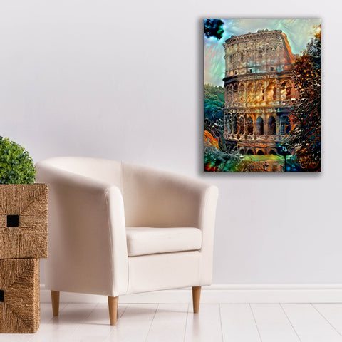 Image of 'Rome Italy Colosseum' by Pedro Gavidia, Canvas Wall Art,26 x 34