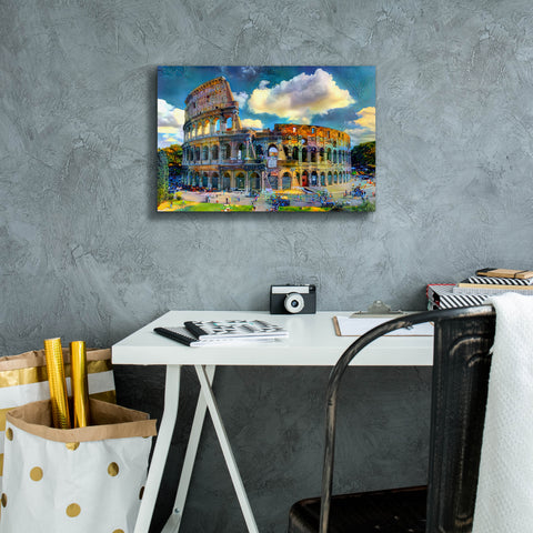 Image of 'Rome Italy Colosseum Ver1' by Pedro Gavidia, Canvas Wall Art,18 x 12