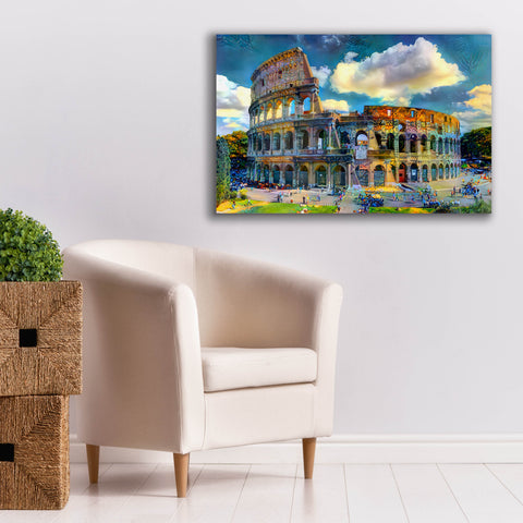 Image of 'Rome Italy Colosseum Ver1' by Pedro Gavidia, Canvas Wall Art,40 x 26