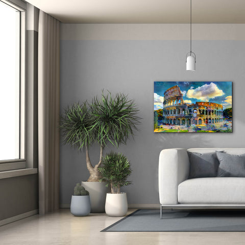Image of 'Rome Italy Colosseum Ver1' by Pedro Gavidia, Canvas Wall Art,40 x 26