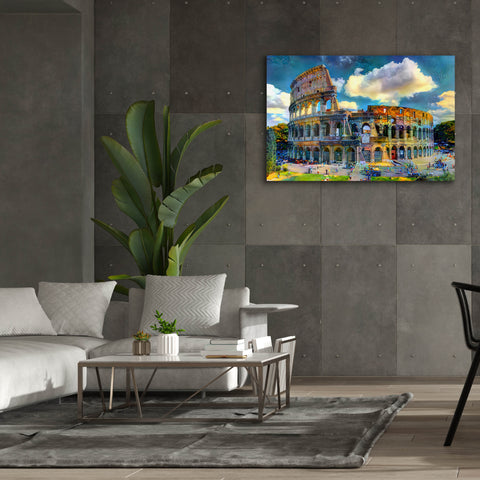 Image of 'Rome Italy Colosseum Ver1' by Pedro Gavidia, Canvas Wall Art,60 x 40