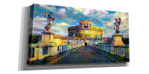 Image of 'Rome Italy Castel Sant Angelo Mausoleum of Hadrian' by Pedro Gavidia, Canvas Wall Art