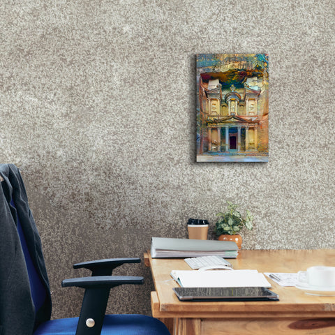 Image of 'Petra Jordan' by Pedro Gavidia, Canvas Wall Art,12 x 18