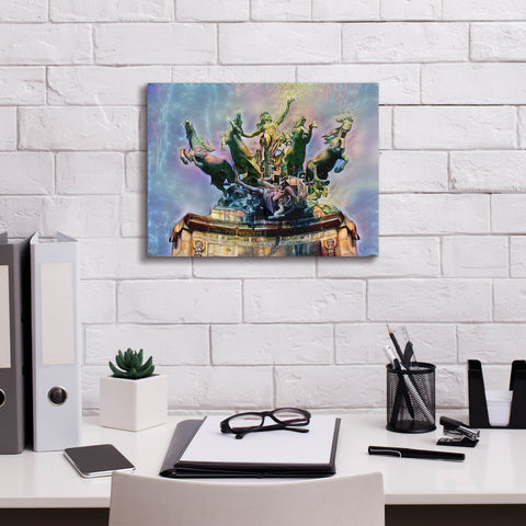 Image of 'Paris France Quadriga at Grand Palais' by Pedro Gavidia, Canvas Wall Art,16 x 12