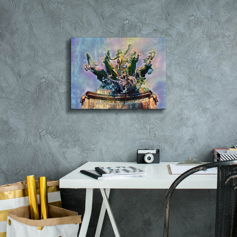 Image of 'Paris France Quadriga at Grand Palais' by Pedro Gavidia, Canvas Wall Art,16 x 12
