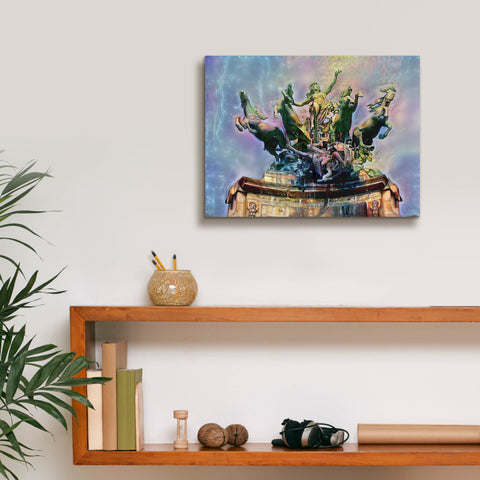 Image of 'Paris France Quadriga at Grand Palais' by Pedro Gavidia, Canvas Wall Art,16 x 12