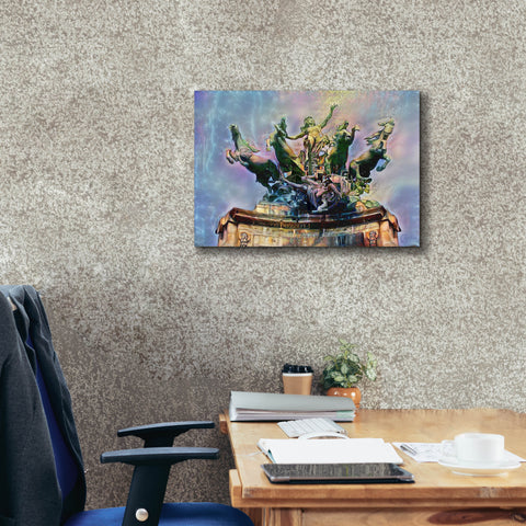 Image of 'Paris France Quadriga at Grand Palais' by Pedro Gavidia, Canvas Wall Art,26 x 18