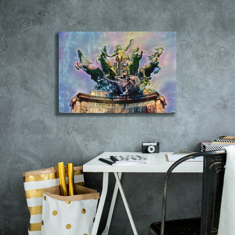 Image of 'Paris France Quadriga at Grand Palais' by Pedro Gavidia, Canvas Wall Art,26 x 18
