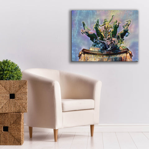 Image of 'Paris France Quadriga at Grand Palais' by Pedro Gavidia, Canvas Wall Art,34 x 26