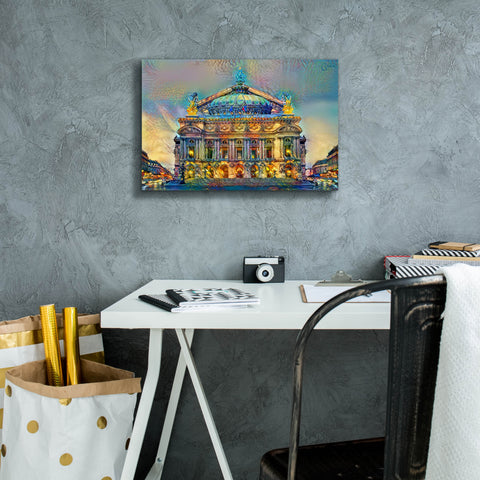 Image of 'Paris France Opera Garnier' by Pedro Gavidia, Canvas Wall Art,18 x 12