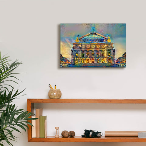 Image of 'Paris France Opera Garnier' by Pedro Gavidia, Canvas Wall Art,18 x 12