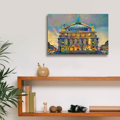 Image of 'Paris France Opera Garnier' by Pedro Gavidia, Canvas Wall Art,18 x 12