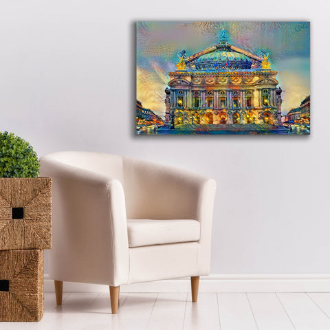 Image of 'Paris France Opera Garnier' by Pedro Gavidia, Canvas Wall Art,40 x 26