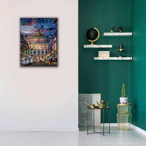 Image of 'Paris France Opera Garnier at dusk' by Pedro Gavidia, Canvas Wall Art,26 x 34