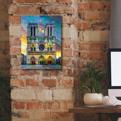 Image of 'Paris France Notre Dame Cathedral' by Pedro Gavidia, Canvas Wall Art,12 x 16