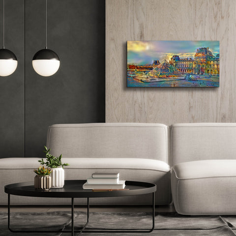 Image of 'Paris France Louvre Museum' by Pedro Gavidia, Canvas Wall Art,40 x 20