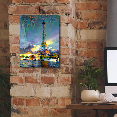 Image of 'Paris France Eiffel Tower' by Pedro Gavidia, Canvas Wall Art,12 x 16