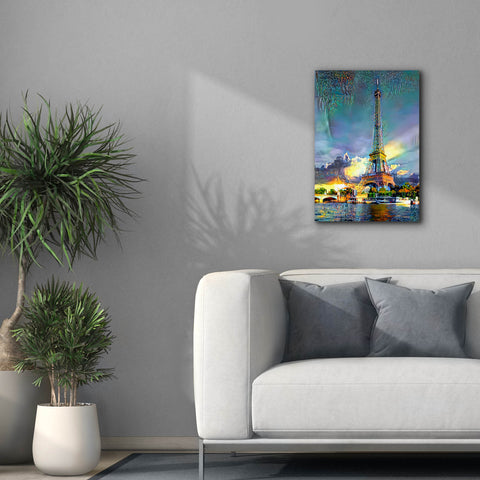 Image of 'Paris France Eiffel Tower' by Pedro Gavidia, Canvas Wall Art,18 x 26