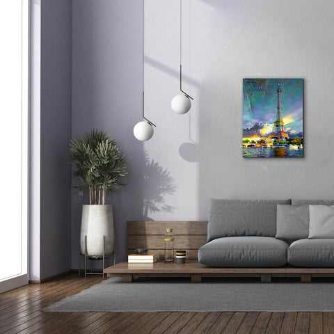 Image of 'Paris France Eiffel Tower' by Pedro Gavidia, Canvas Wall Art,26 x 34